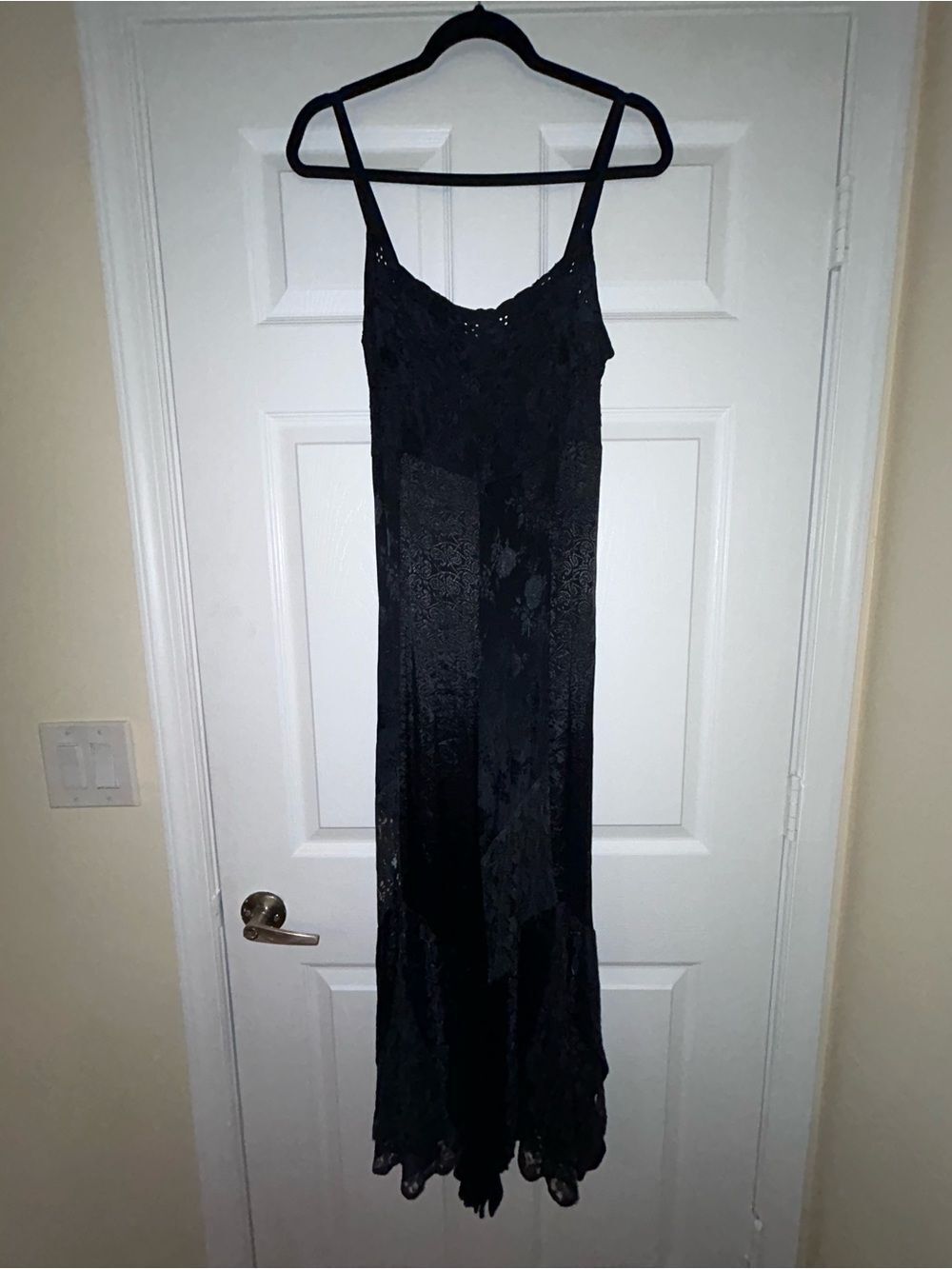Vintage Papillon Y2K Bohemian Eyelet Lace Sleeveless Maxi Dress